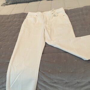 NWT Chico's white denim high rise straight leg crop jeans size 2.5